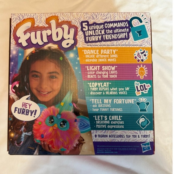 Hasbro Furby Interactive Toy Coral Pink Orange Plush Electronic - Picture 2 of 2